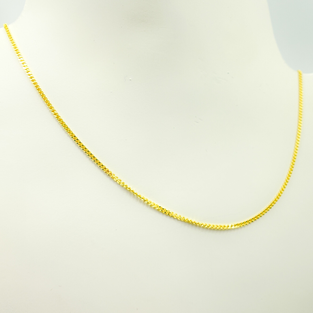 14K Solid Gold Wheat Chain