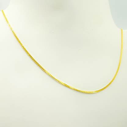 14K Solid Gold Wheat Chain