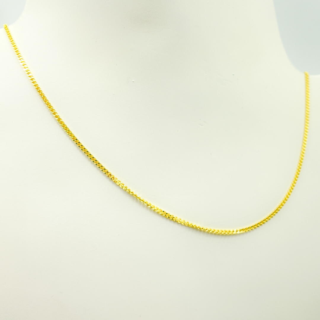 040GT2. 14K Solid Gold Wheat Chain