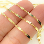 Load image into Gallery viewer, 024G2SBUSIT2byFt. 14K Solid Yellow Gold Bars and Singapore Chain
