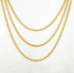 Load image into Gallery viewer, Gold Plated Matte 925 Sterling Silver Curb Chain. V76GPM
