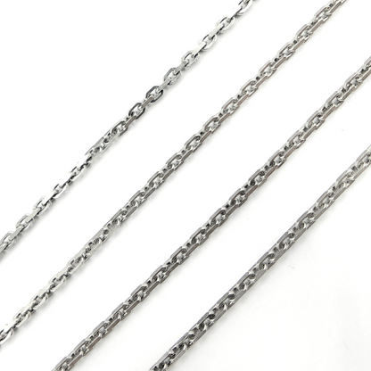 Oxidized Sterling Silver Thick Box Link Chain