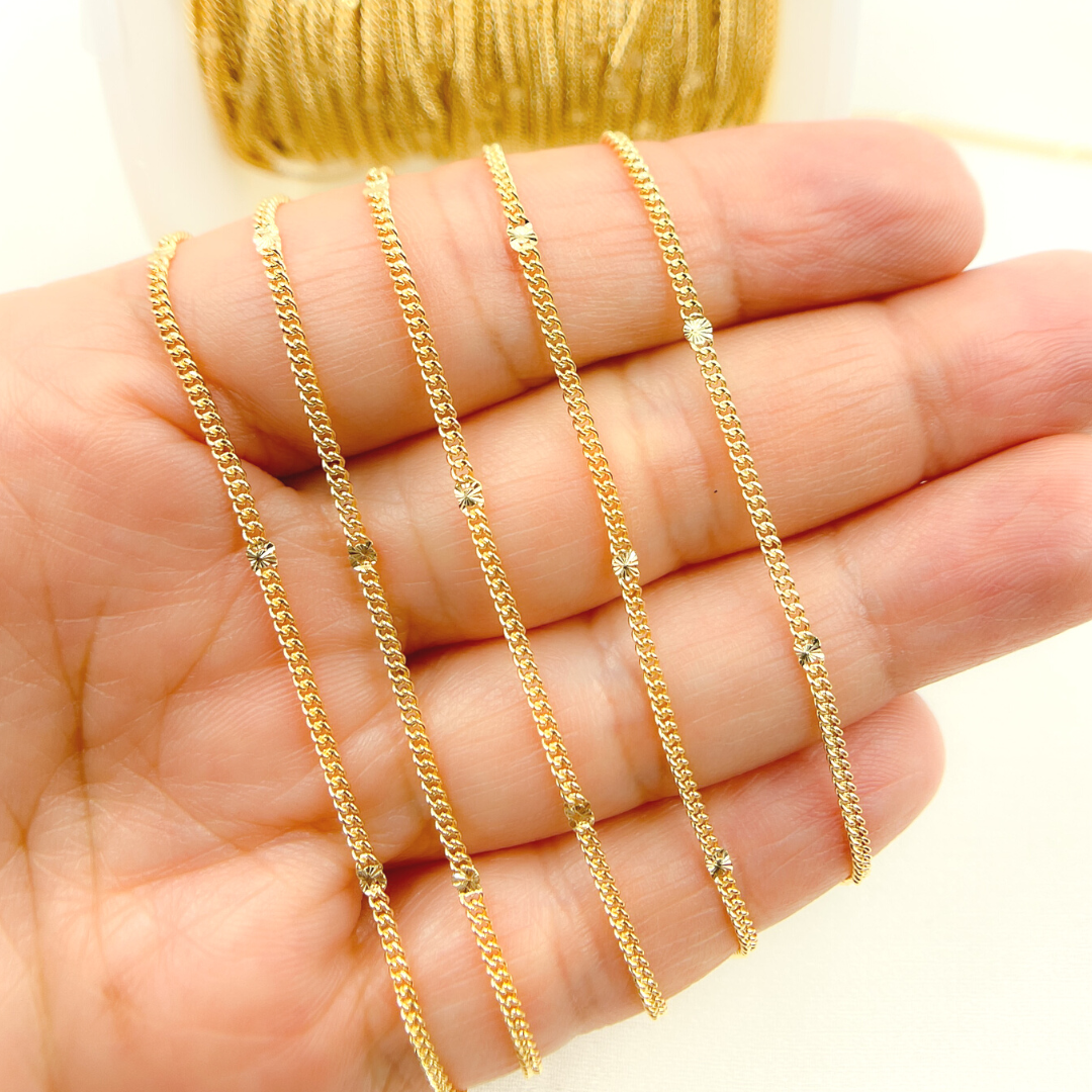 14k Gold Filled Satellite Curb & Diamond Cut Marina Link Chain