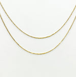 Load image into Gallery viewer, 14k Solid Gold Sparkle Glitter Margarita Chain. 021RNBFR0
