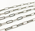 Load image into Gallery viewer, Black Rhodium 925 Sterling Silver Link Paperclip Chain. 170
