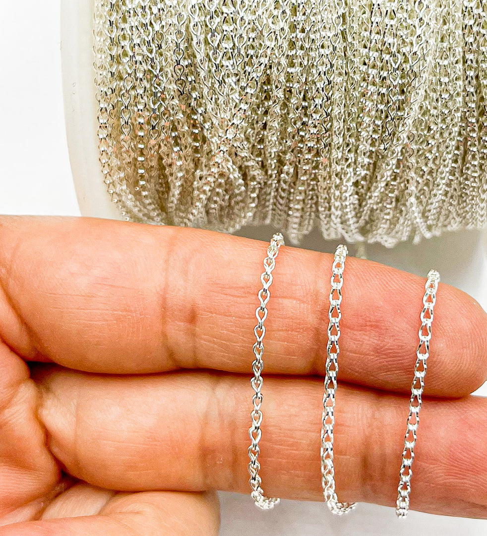 925 Sterling Silver Wheat Chain. Z21SS