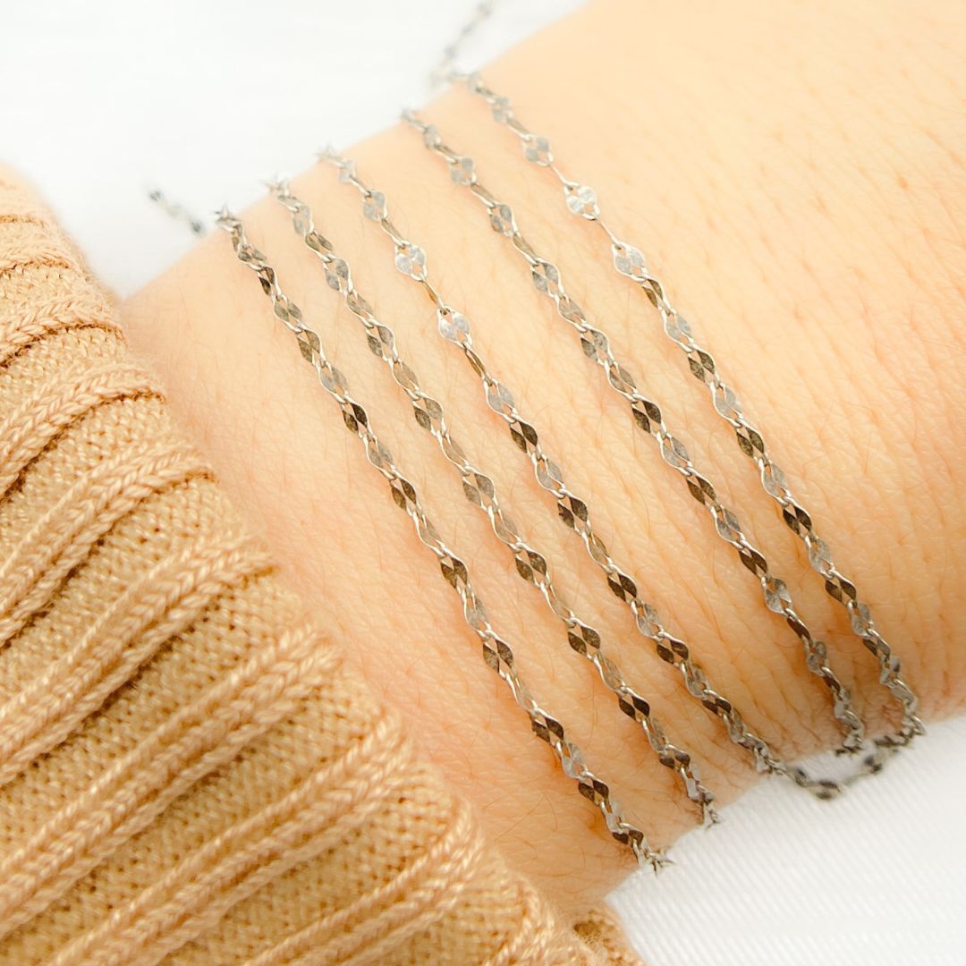 Oxidized 925 Sterling Silver Fancy Marina Chain