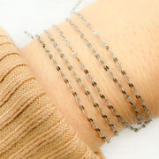 Oxidized 925 Sterling Silver Fancy Marina Chain