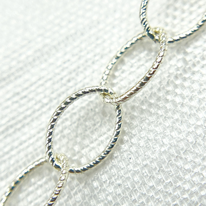 Sterling Silver Twisted Oval Link Chain