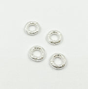 Sterling Silver 8mm Hammered Open Jump Ring