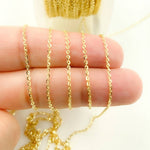 Load image into Gallery viewer, 030R08BFL4L024byFt. 14K Solid Gold Flat Cable Link Chain
