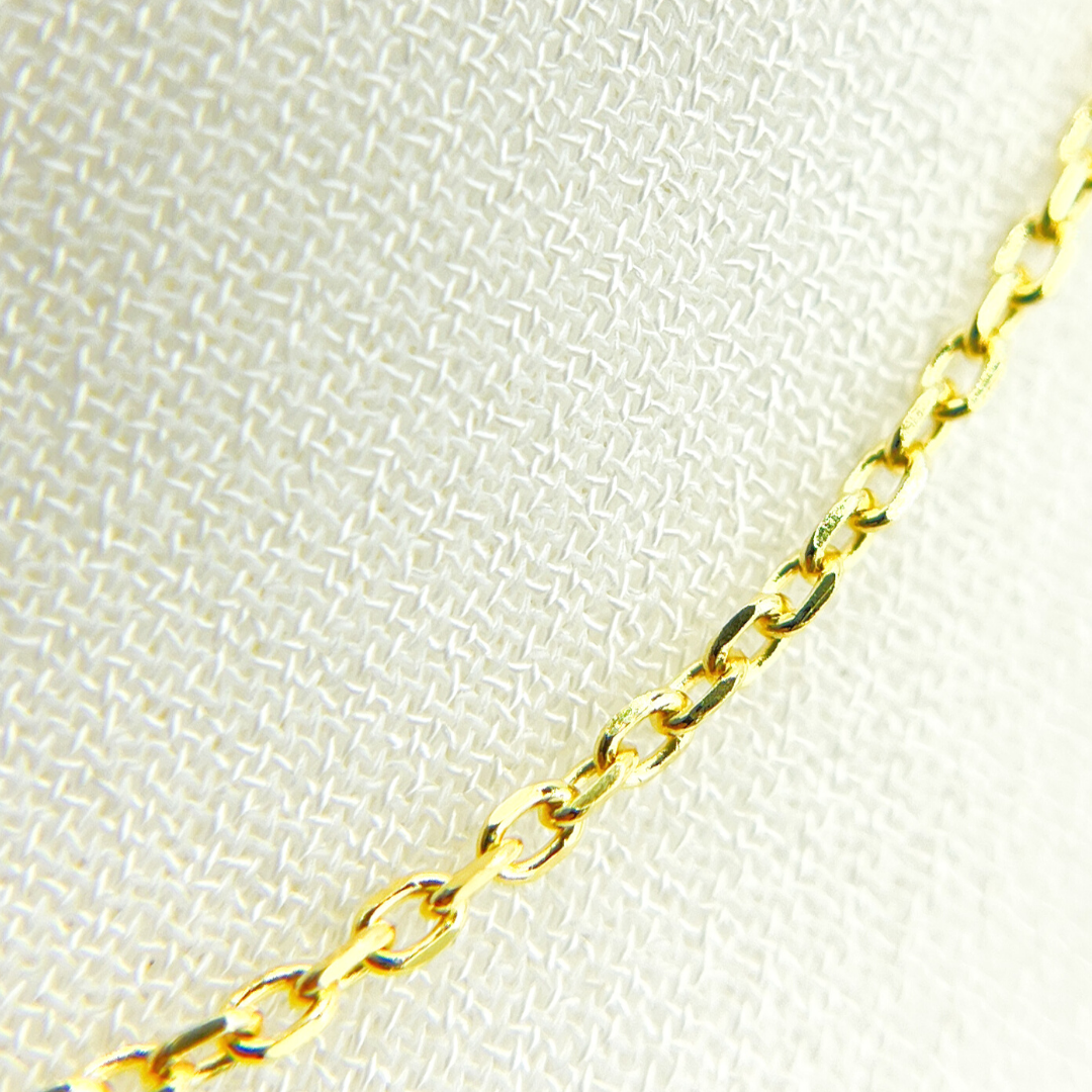 035R01T5. 14K Solid Gold Cable Chain