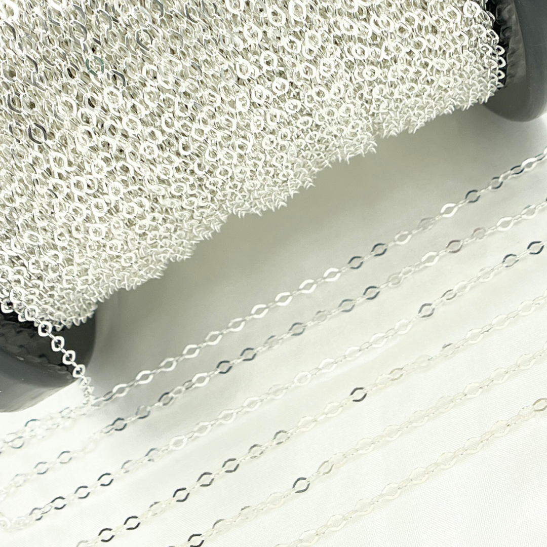925 Sterling Silver Flat Cable Link Chain