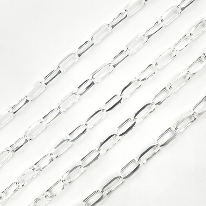 Sterling Silver Rectangular Link Chain