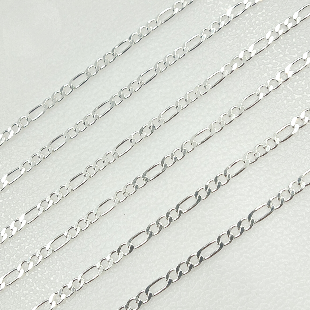 Sterling Silver Flat Figaro Link Chain