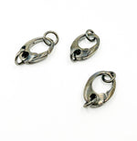 Load image into Gallery viewer, Black Rhodium 925 Sterling Silver  17x11mm Oval Clasp
