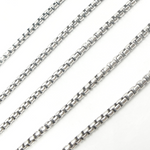 Load image into Gallery viewer, Oxidized 925 Sterling Silver Round Box Chain. Y49OX
