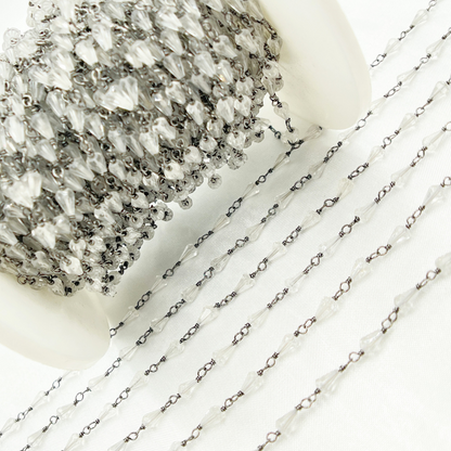 Crystal Quartz Oxidized Wire Chain