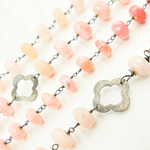 Load image into Gallery viewer, Pink Opal with Marquis Shape Oxidized Wire Chain. POP10
