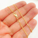 Load image into Gallery viewer, 040R01T5. 14K Solid Gold Diamond Cut Cable Chain
