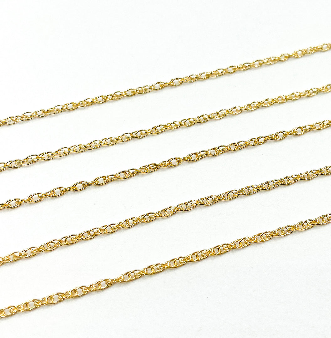 14k Gold Filled 1.3mm Rope Chain. 10RGF
