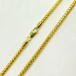 Load image into Gallery viewer, 100FRFDT. 14k Solid Yellow Gold Wheat Chain
