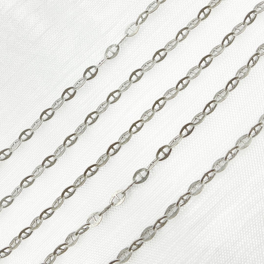 Oxidized 925 Sterling Silver Marina Chain. Z51OX