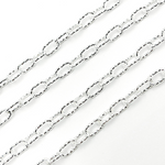 Load image into Gallery viewer, 925 Sterling Silver Diamond Cut Paperclip Chain. V137SSDC
