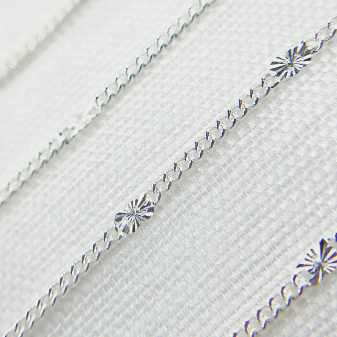 925 Sterling Silver Satellite Curb Link Chain