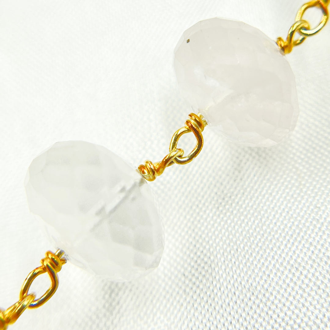 Rose Quartz Gold Plated Wire Chain