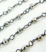 Load image into Gallery viewer, Pyrite Wire Wrapped Beads Chain. SPY3
