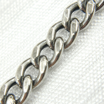 Oxidized Sterling Silver Curb Link Chain