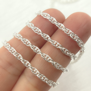 Sterling Silver Rope Link Chain.