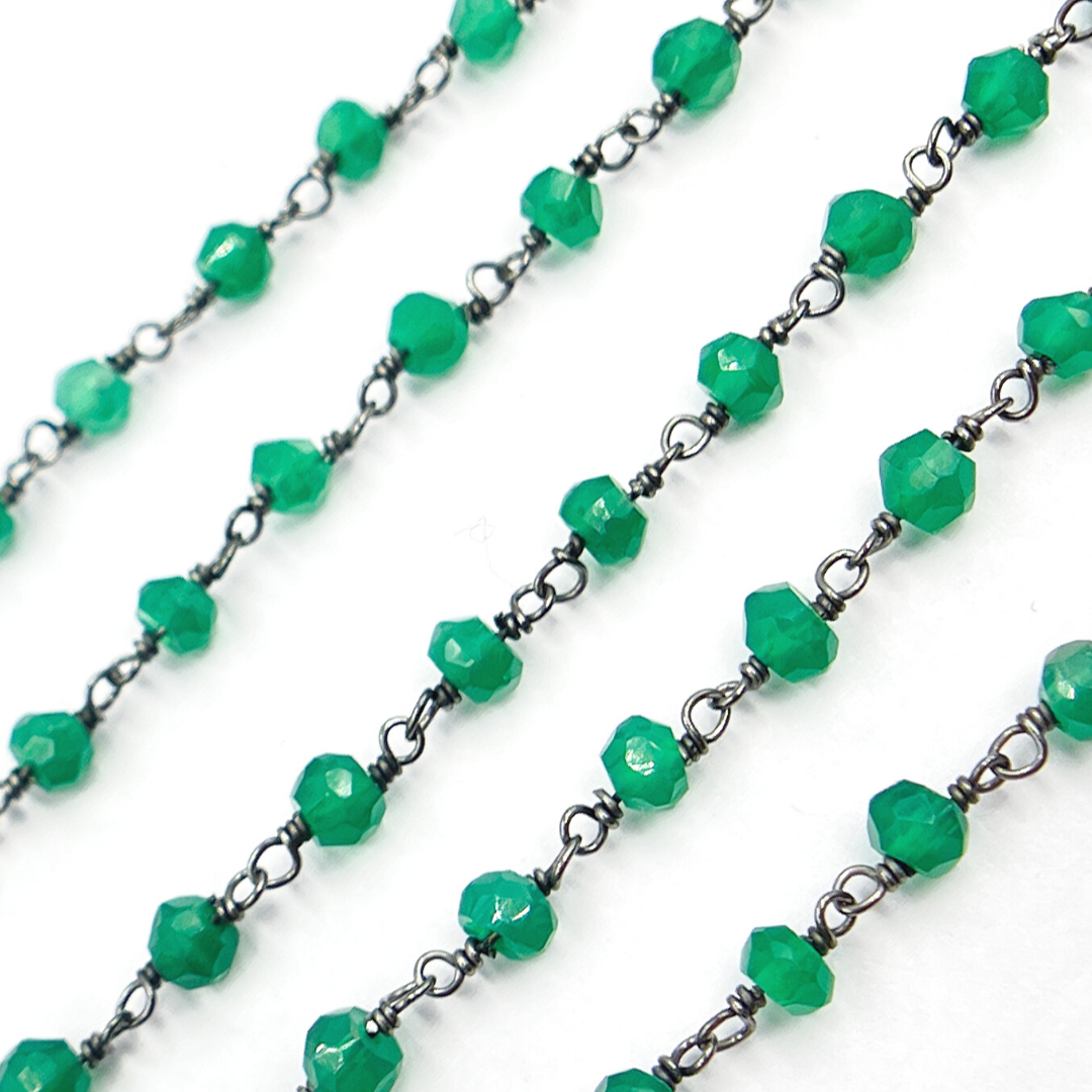 Green Onyx Wire Chain
