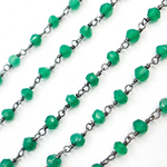 Load image into Gallery viewer, Green Onyx Wire Chain. GRE1
