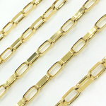 Load image into Gallery viewer, Gold Plated 925 Sterling Silver Flat Oval Link Chain. Y76GP
