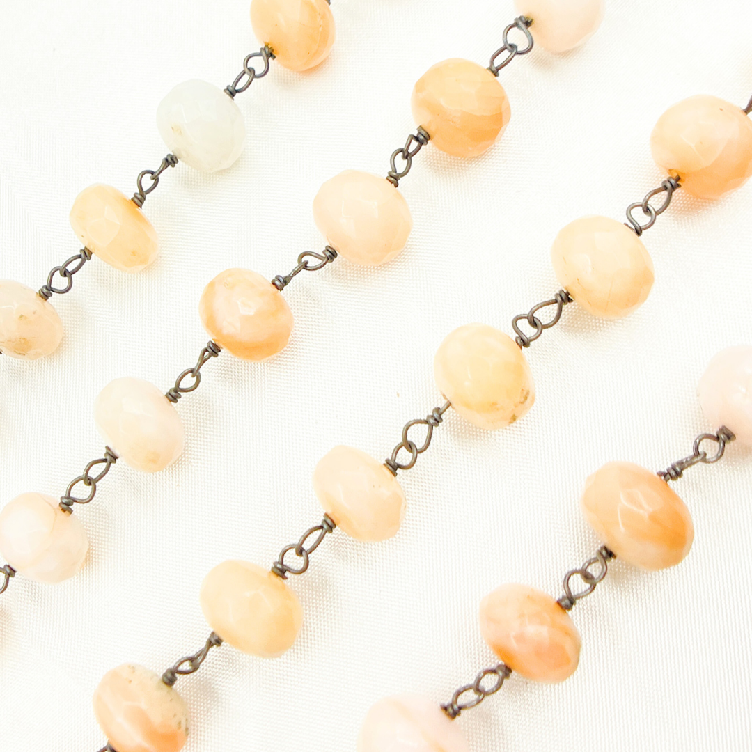 Pink Opal Oxidized Wire Chain