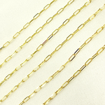 Load image into Gallery viewer, 050FVACLT5byFt. 14k Solid Yellow Gold Diamond Cut Paperclip Link Chain by Foot.
