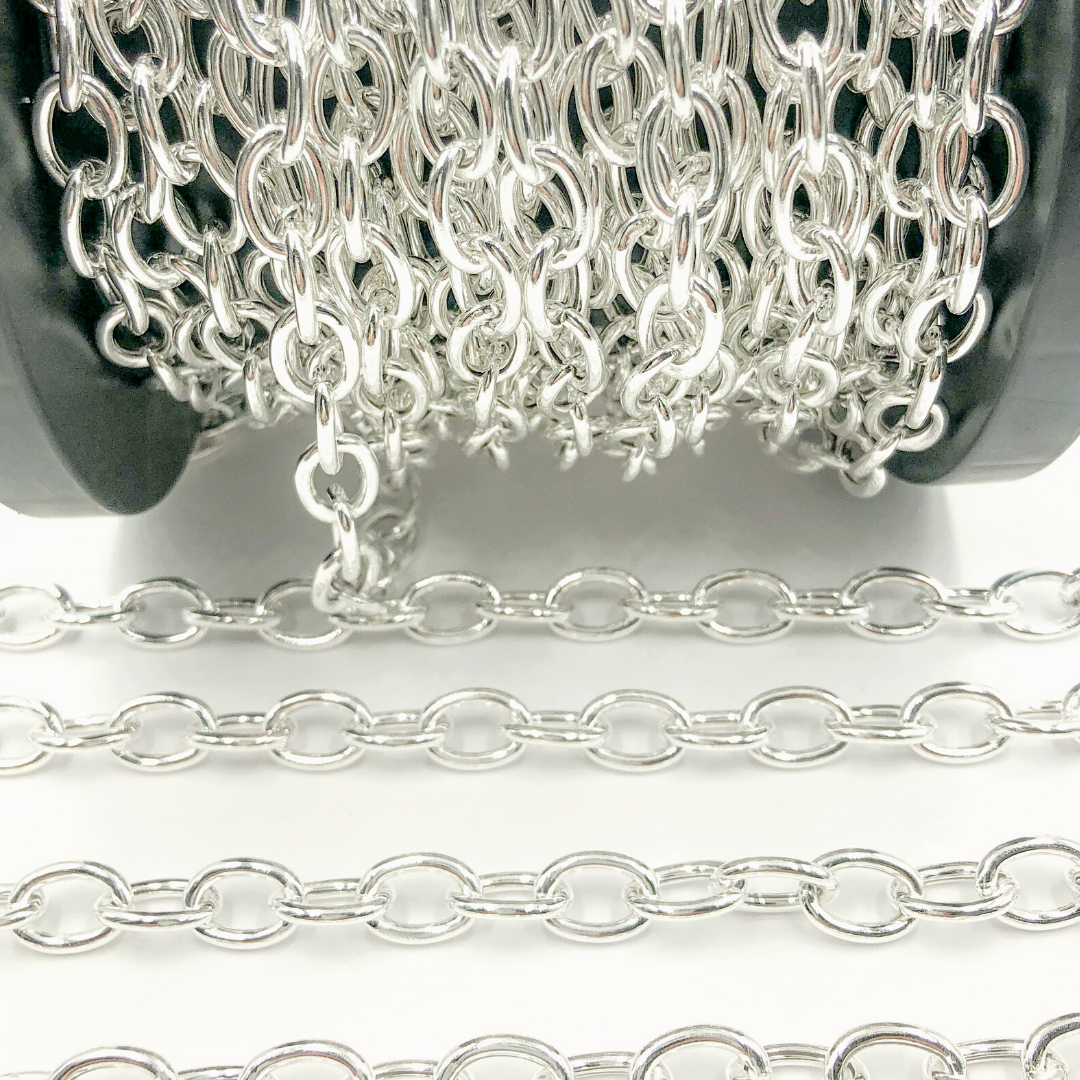 925 Sterling Silver Oval Link Chain