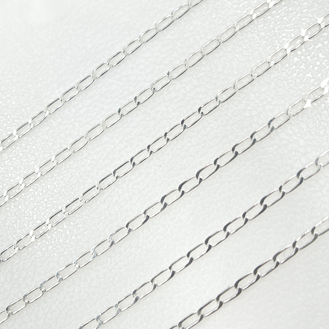 925 Sterling Silver Flat Cable Link Chain