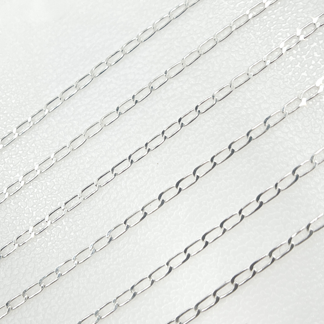 925 Sterling Silver Flat Cable Link Chain. Y114SS