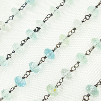 Aquamarine Oxidized Wire Chain