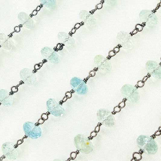 Aquamarine Oxidized Wire Chain