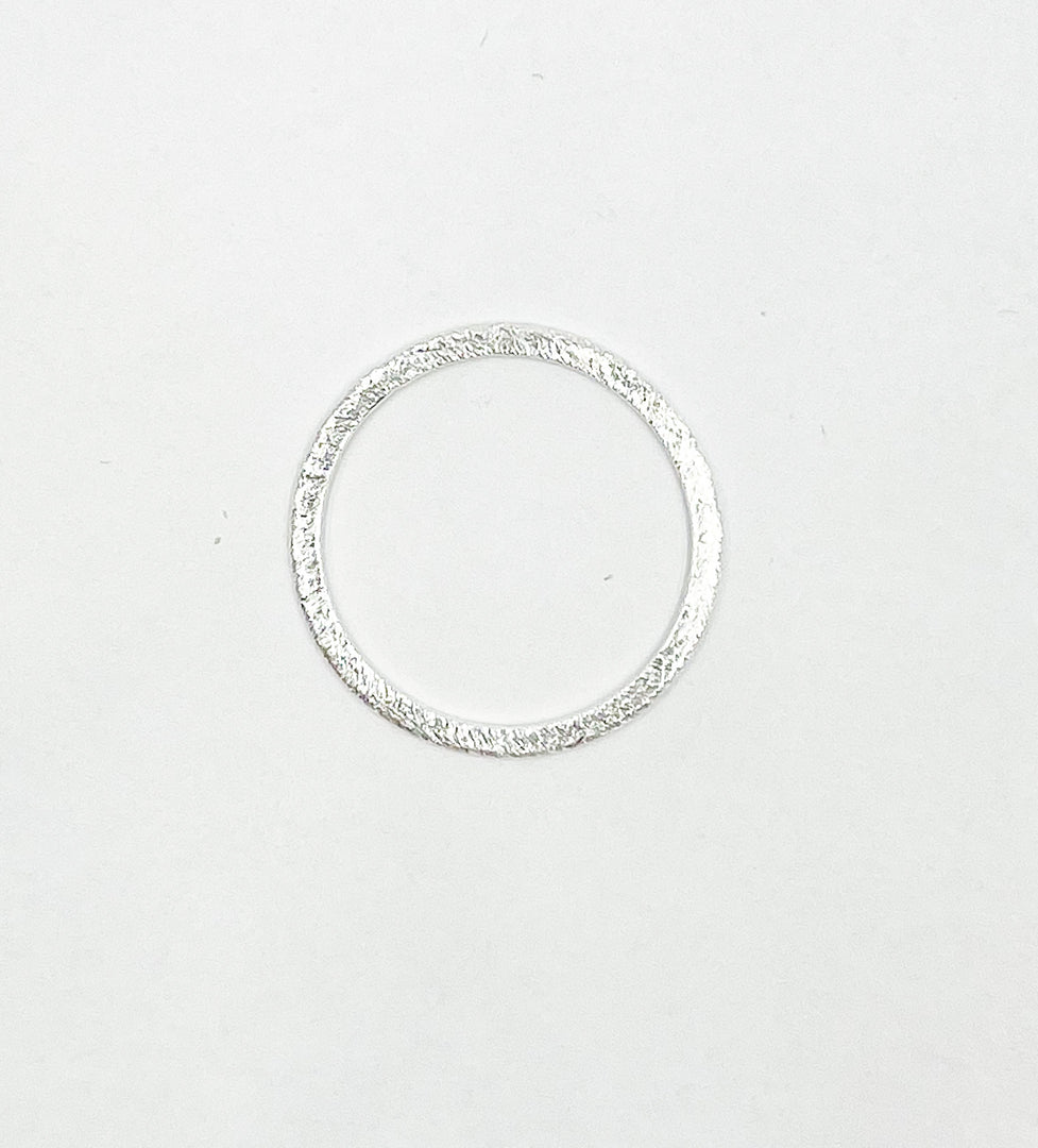 925 Sterling Silver Connector Round Shape 25mm. BS4