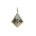 Load image into Gallery viewer, 925 Sterling Silver Black Rhodium with Diamonds Diamond Shape Charm. KSG30
