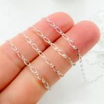 Load image into Gallery viewer, 925 Sterling Silver Long and Short Link Chain. V237SS
