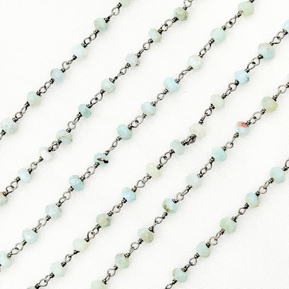 Larimar Oxidized Wire Chain.