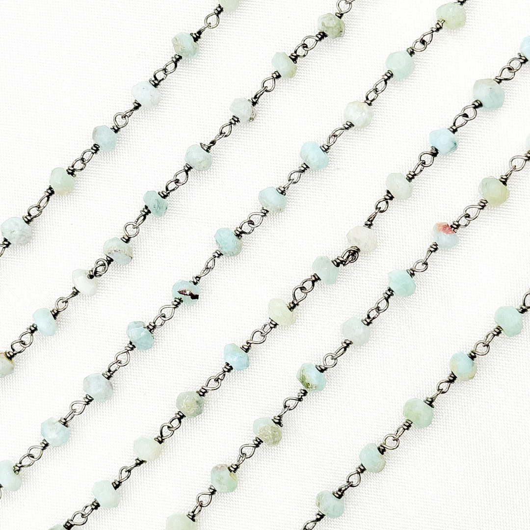 Larimar Oxidized Wire Chain. LAR10