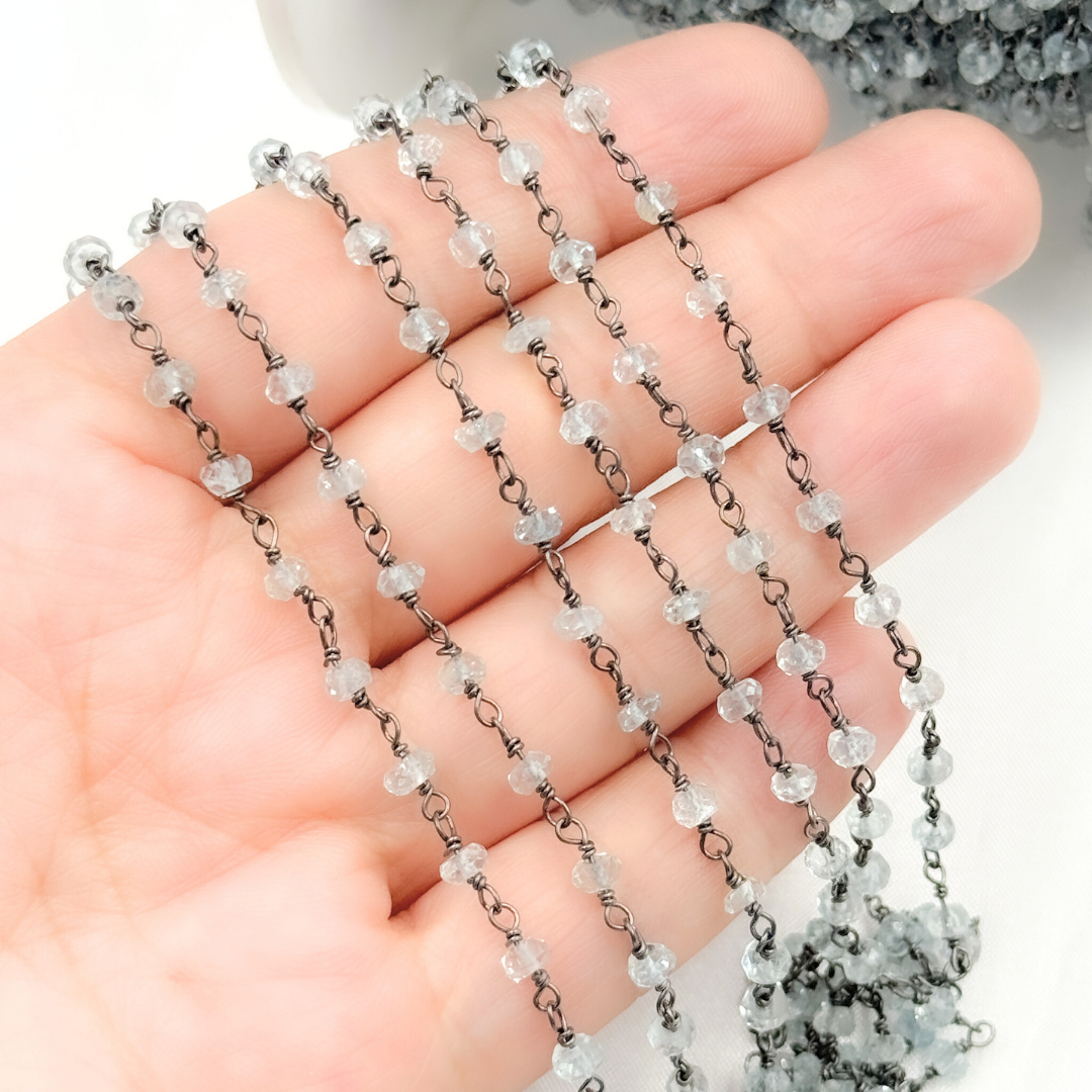 Aquamarine Oxidized Wire Chain