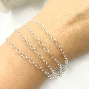 925 Sterling Silver Smooth Oval Link Chain. 